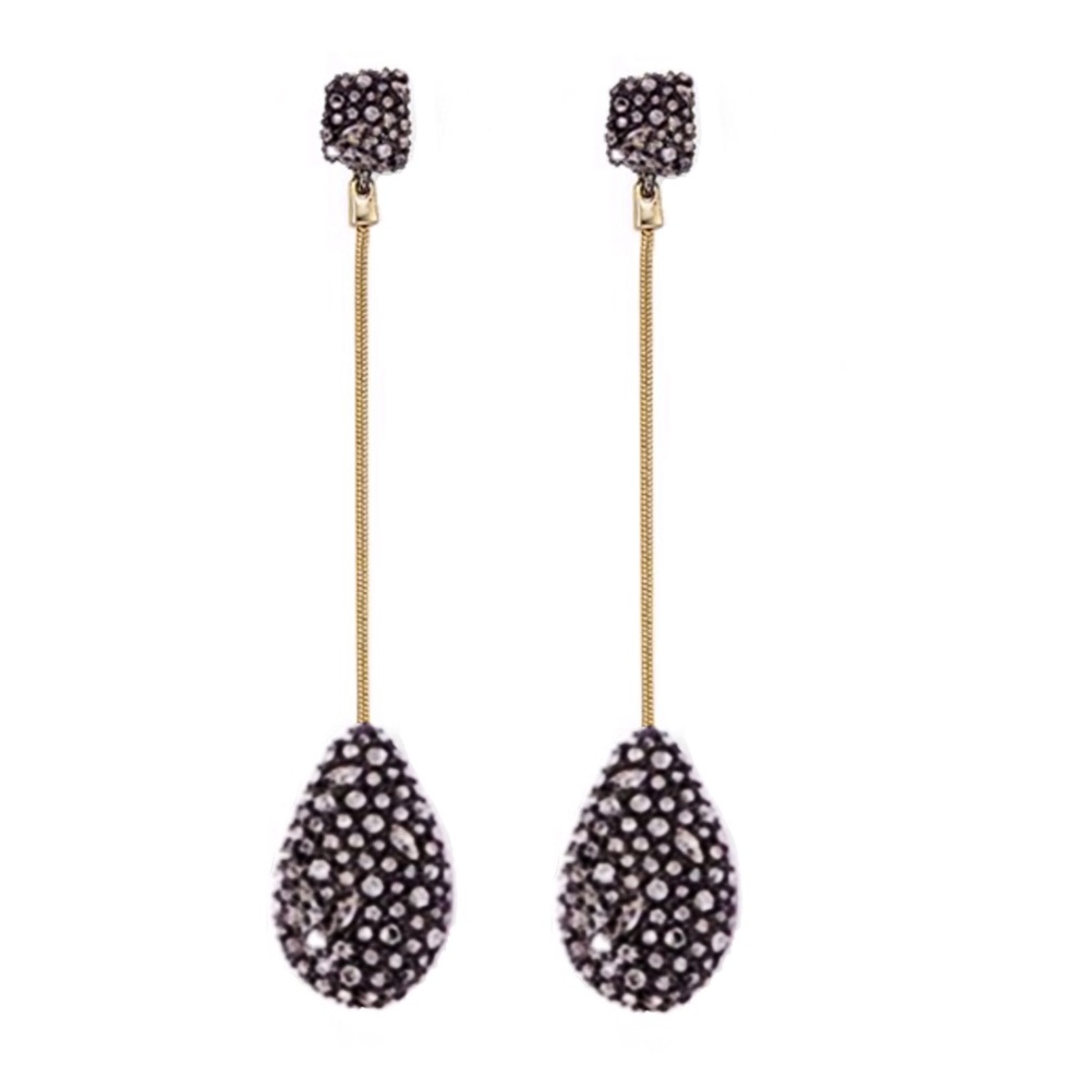 Alexis Bittar Teardrop Pave Clutch Earrings
